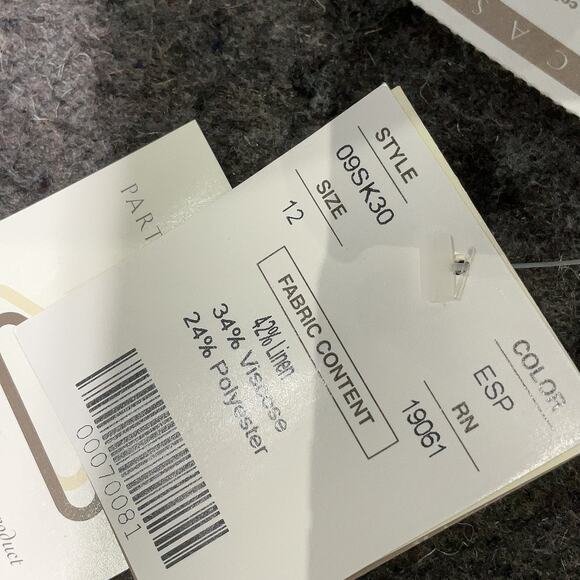 Doncaster Linen-Blend Midi Skirt Women’s 12 Neutral Beige Classic Career NWT - Picture 4 of 6